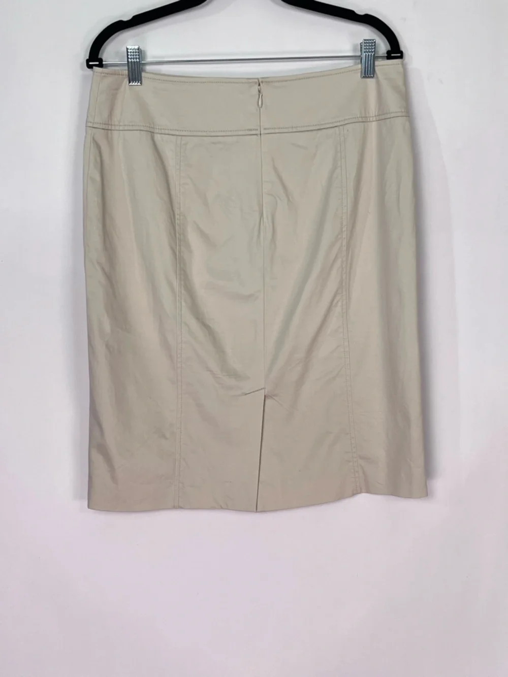 Women’s Talbots Khaki Tan Pencil Dress Skirt Back Zip Sz 10